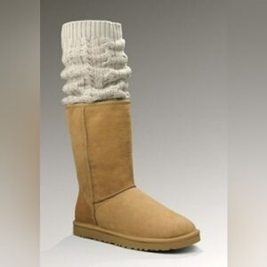 UGG's TULAROSA ROUTE DETACHABLE 2 WAY BOOTS TAN SUEDE GUC